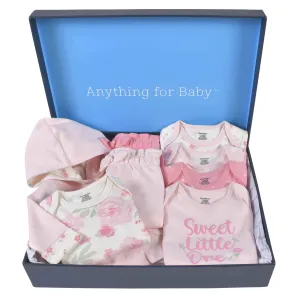 8-Piece Baby Girls Floral Playwear Gift Set