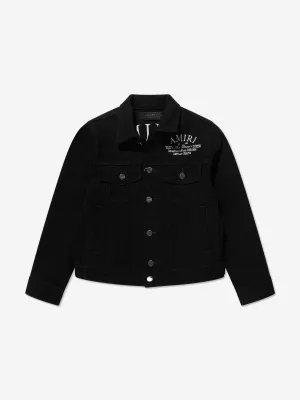 Amiri Kids Arts District Trucker Jacket in Black