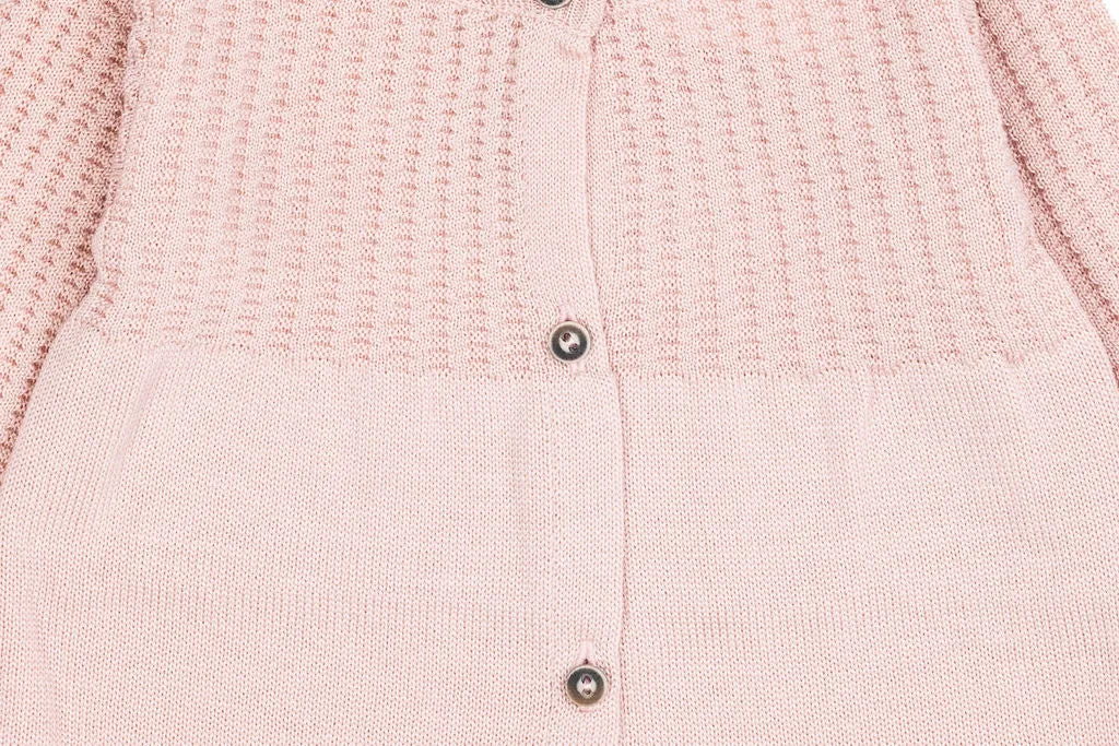 Ava Soft Rose Merino Wool Knit Cardigan