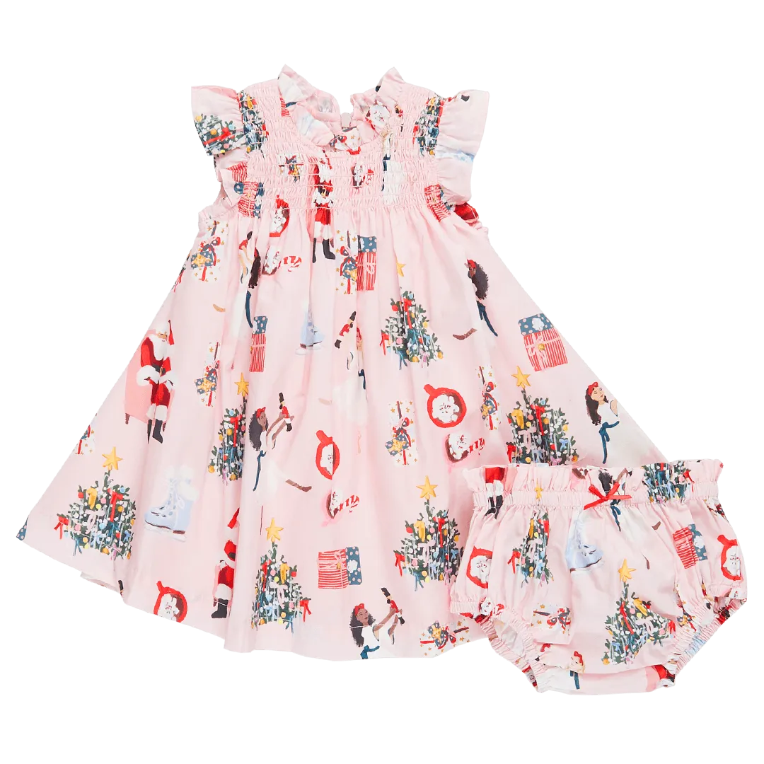 Baby Girl Dresses | Stevie - Holiday Spirit | Pink Chicken