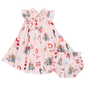 Baby Girl Dresses | Stevie - Holiday Spirit | Pink Chicken