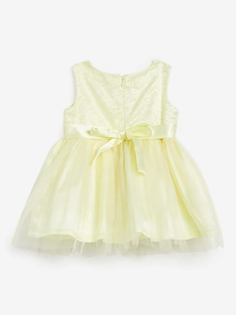 Baby HOP Yellow Rose-Detailed Dress