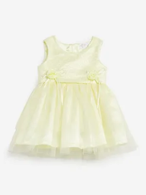 Baby HOP Yellow Rose-Detailed Dress