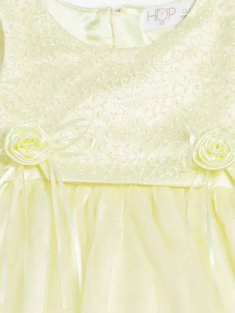 Baby HOP Yellow Rose-Detailed Dress