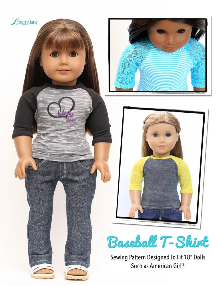 Baseball Tee 18" Doll Clothes Pattern