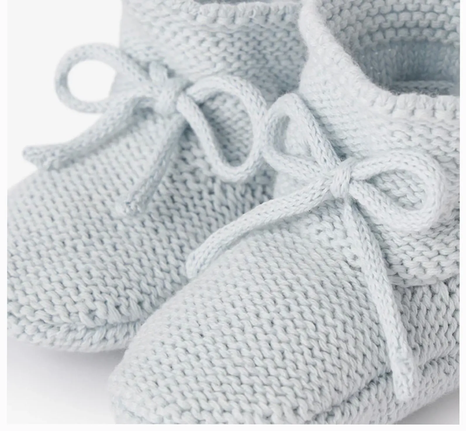 Blue Knit Booties by Elegant Baby