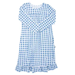 Boho Dress - Blue Gingham