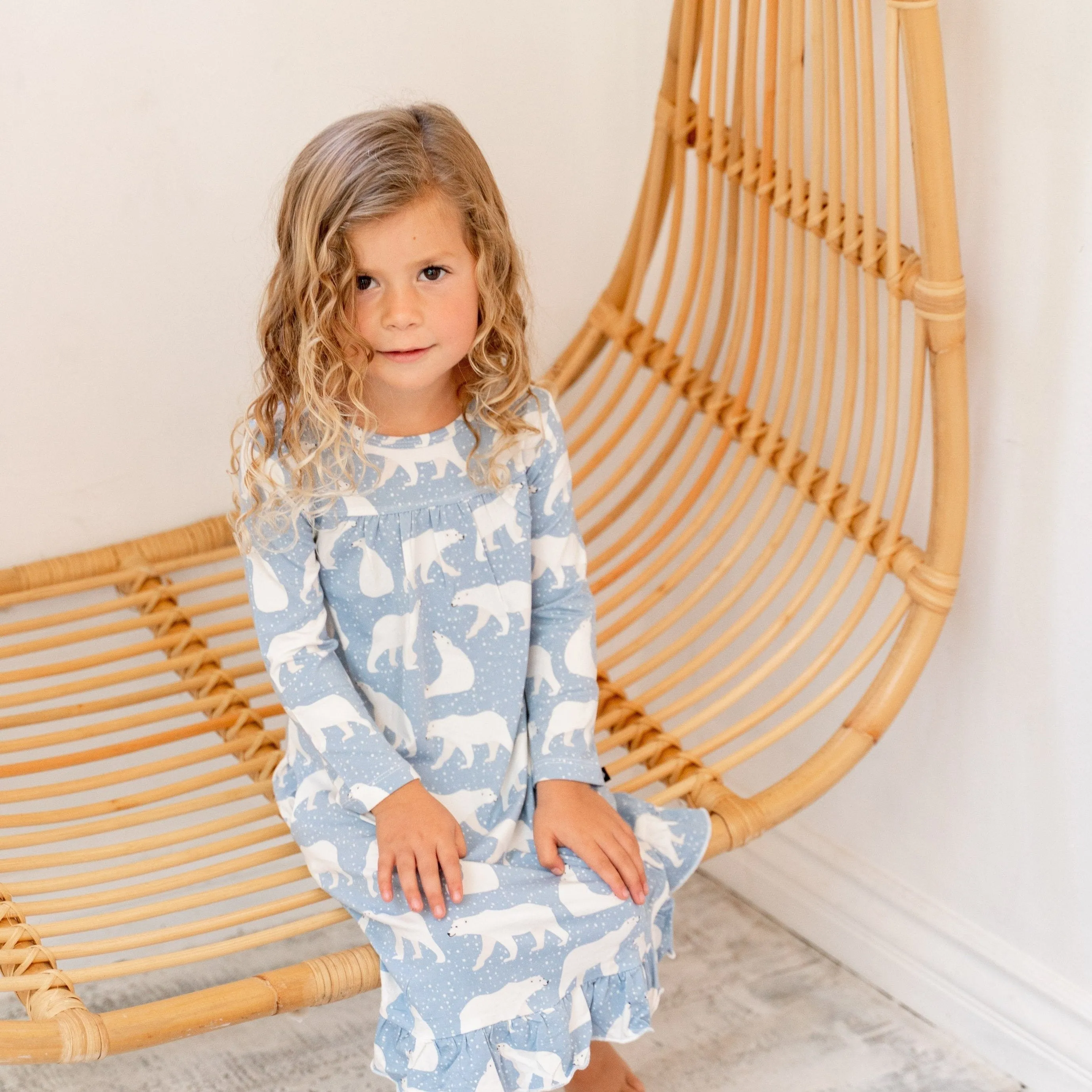 Boho Dress - Polar Bear Blue