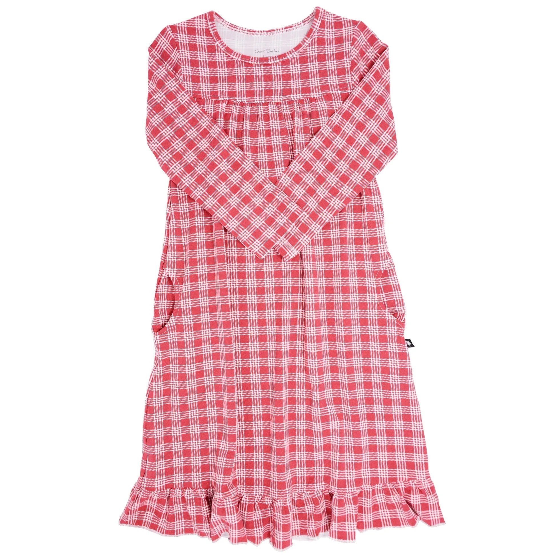 Boho Dress - Red Tartan