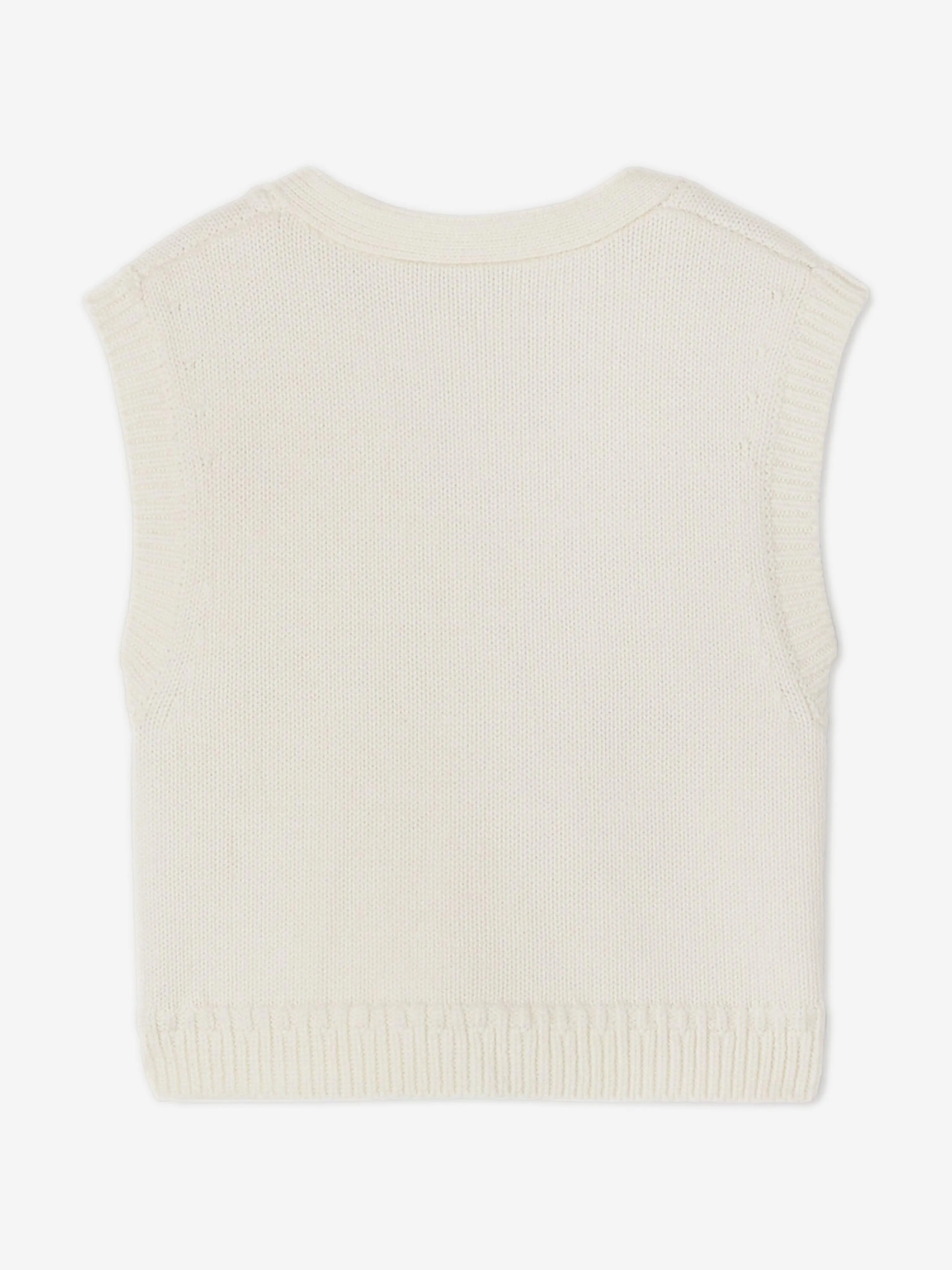 Bonpoint Girls Ticiana Sleeveless Cardigan in White