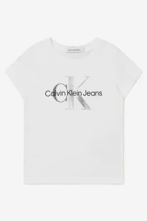 Calvin Klein Girls Cotton Monogram T-Shirt