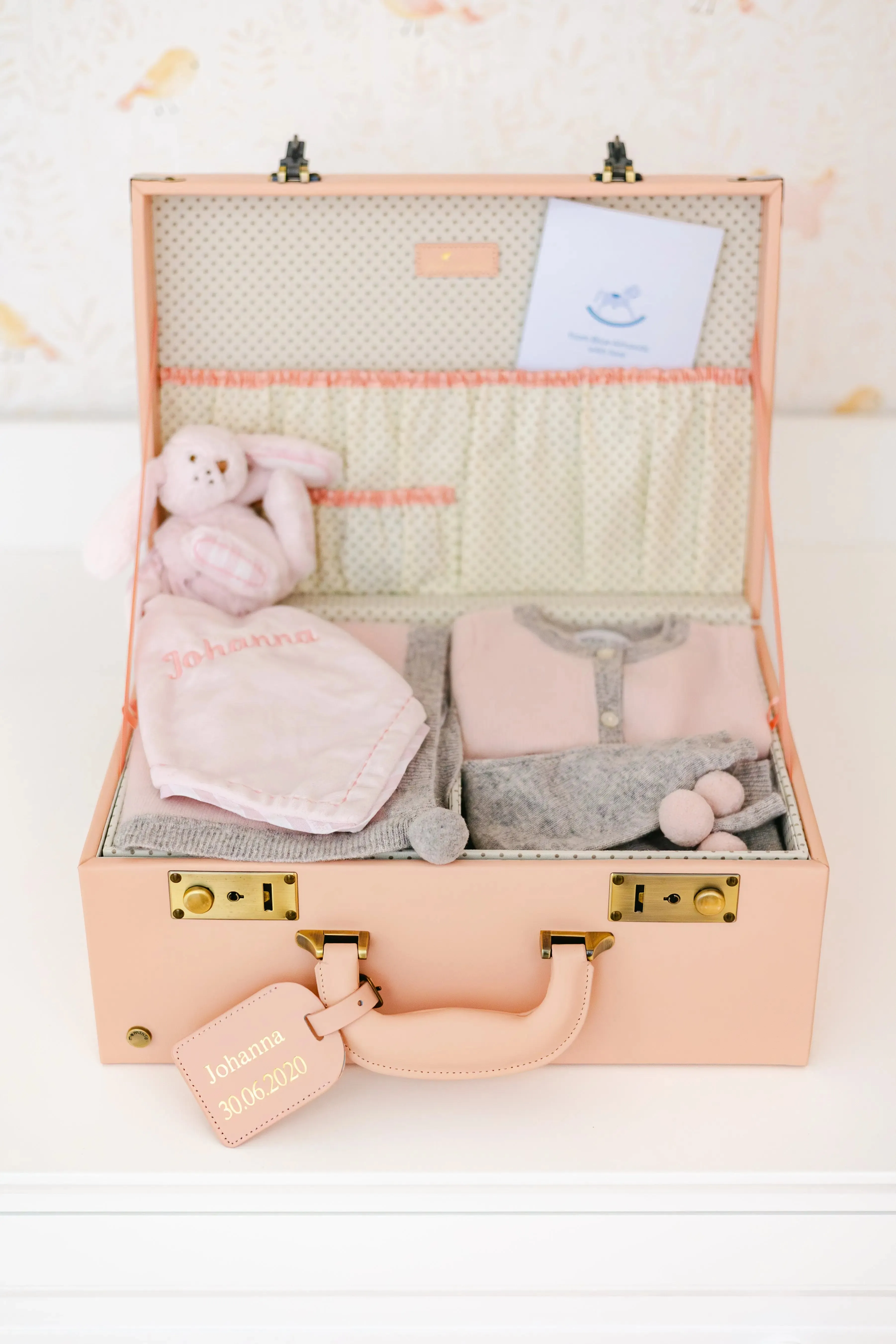 Cashmere keepsake baby gift set - Pink