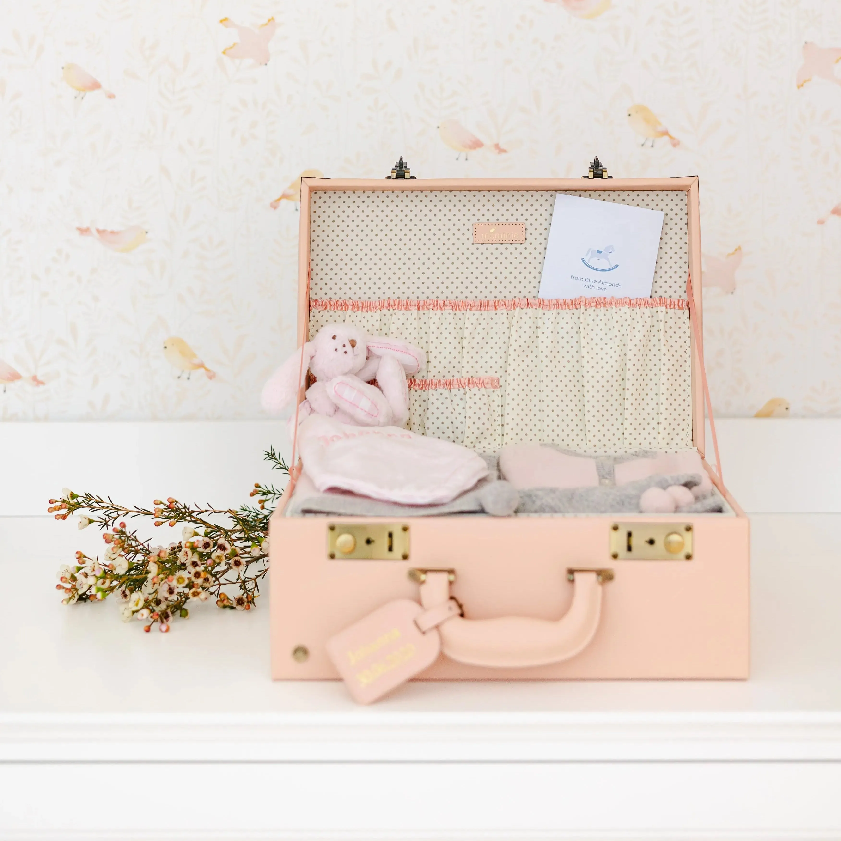 Cashmere keepsake baby gift set - Pink