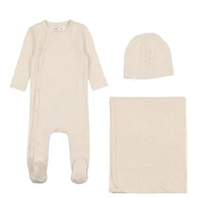 CCB Stone 3 Piece Wide-ribbed Footie Set