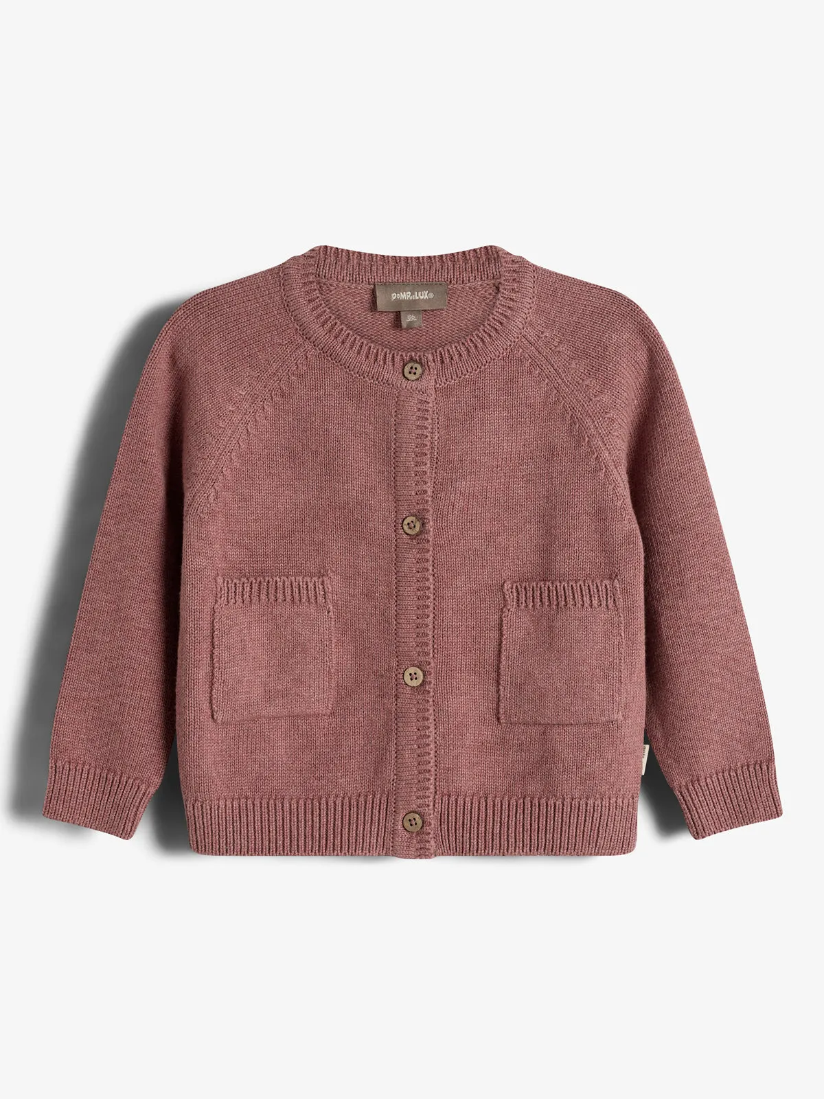 Cotton Knit Cardigan - Little - Rose Melange