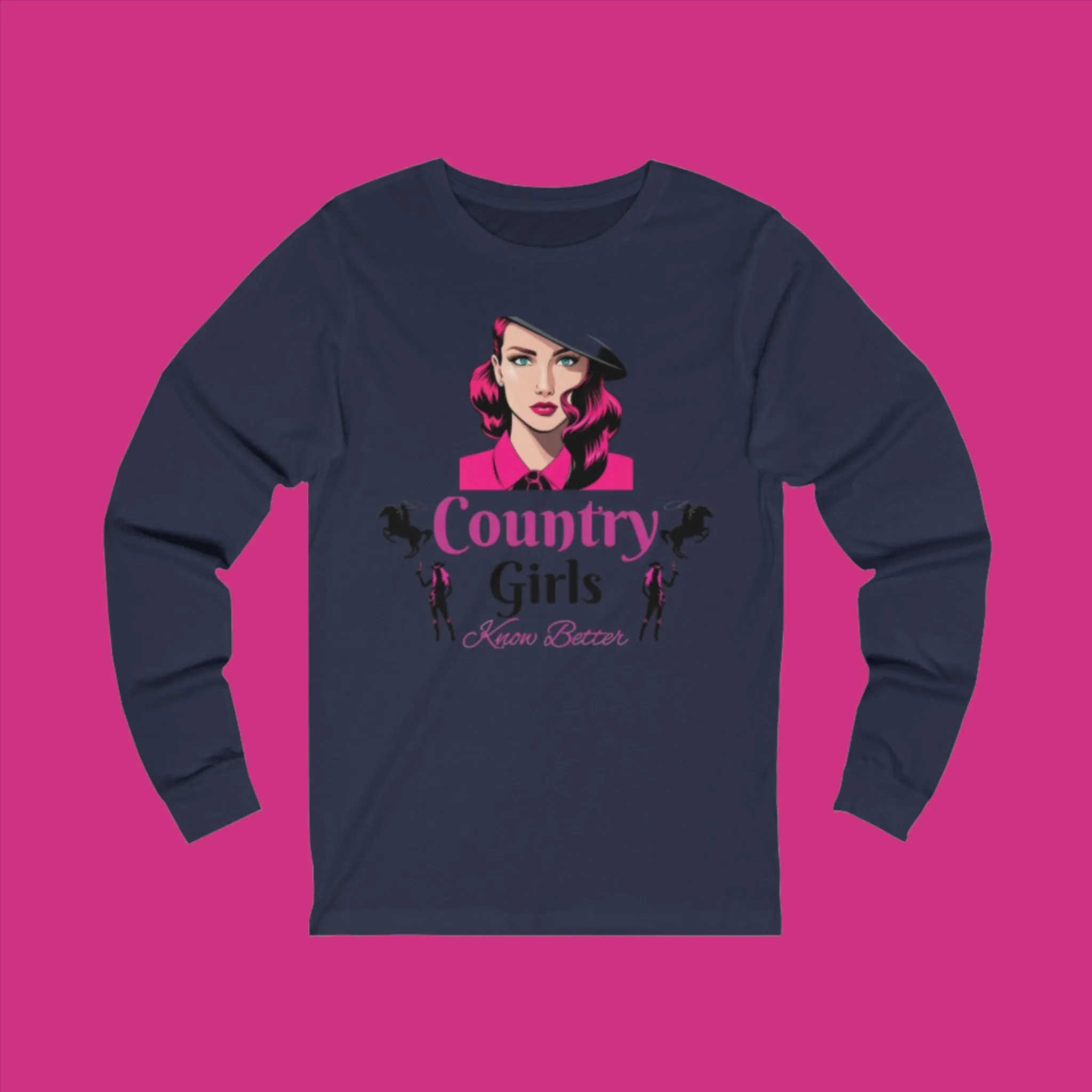 Country Girl With Style Unisex Jersey Long Sleeve Tee