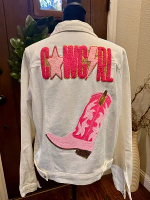 Cowgirl Patched Denim Jacket