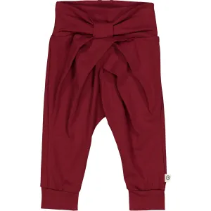 Cozy Me Bow Pants, Cabernet