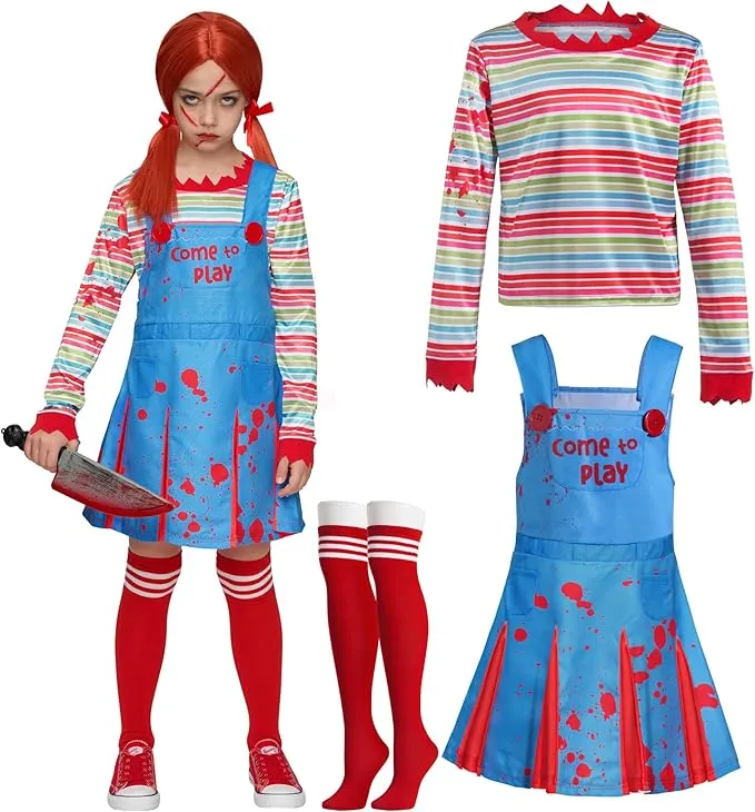 Creepy Doll Costume for Kids Girls