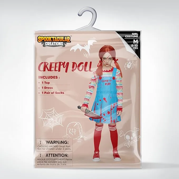 Creepy Doll Costume for Kids Girls