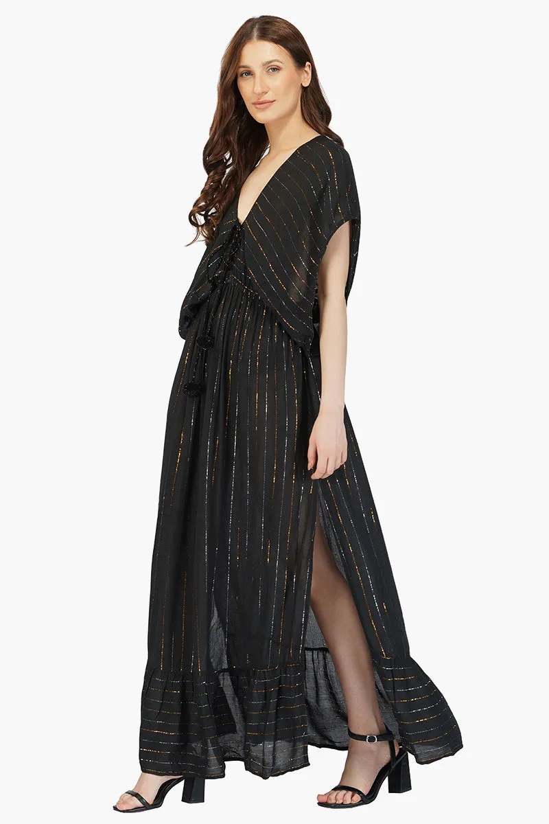 Dark Angel V-Neck Maxi Dress