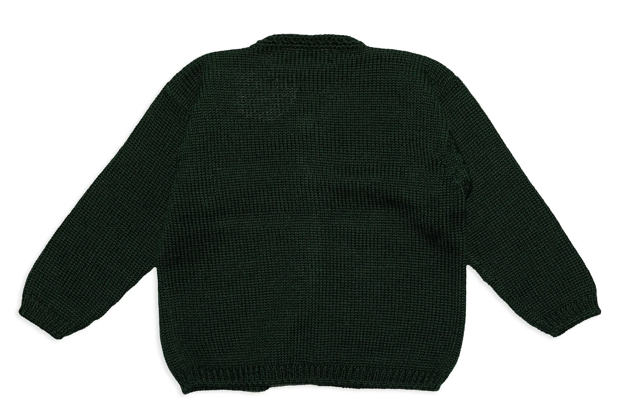 Dark Green Knit Cardigan