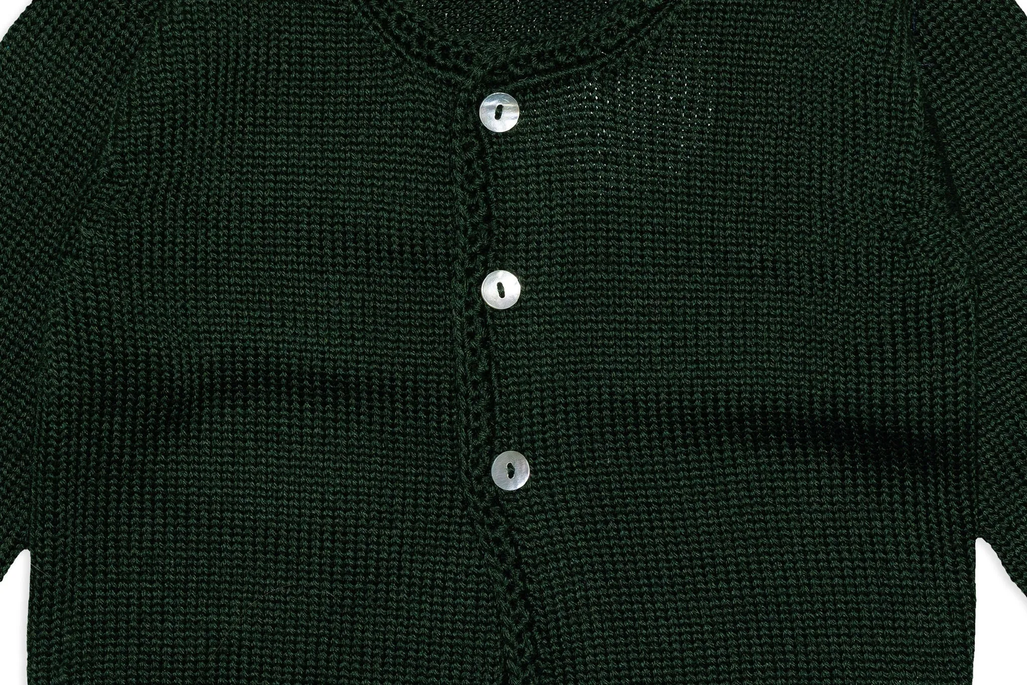 Dark Green Knit Cardigan