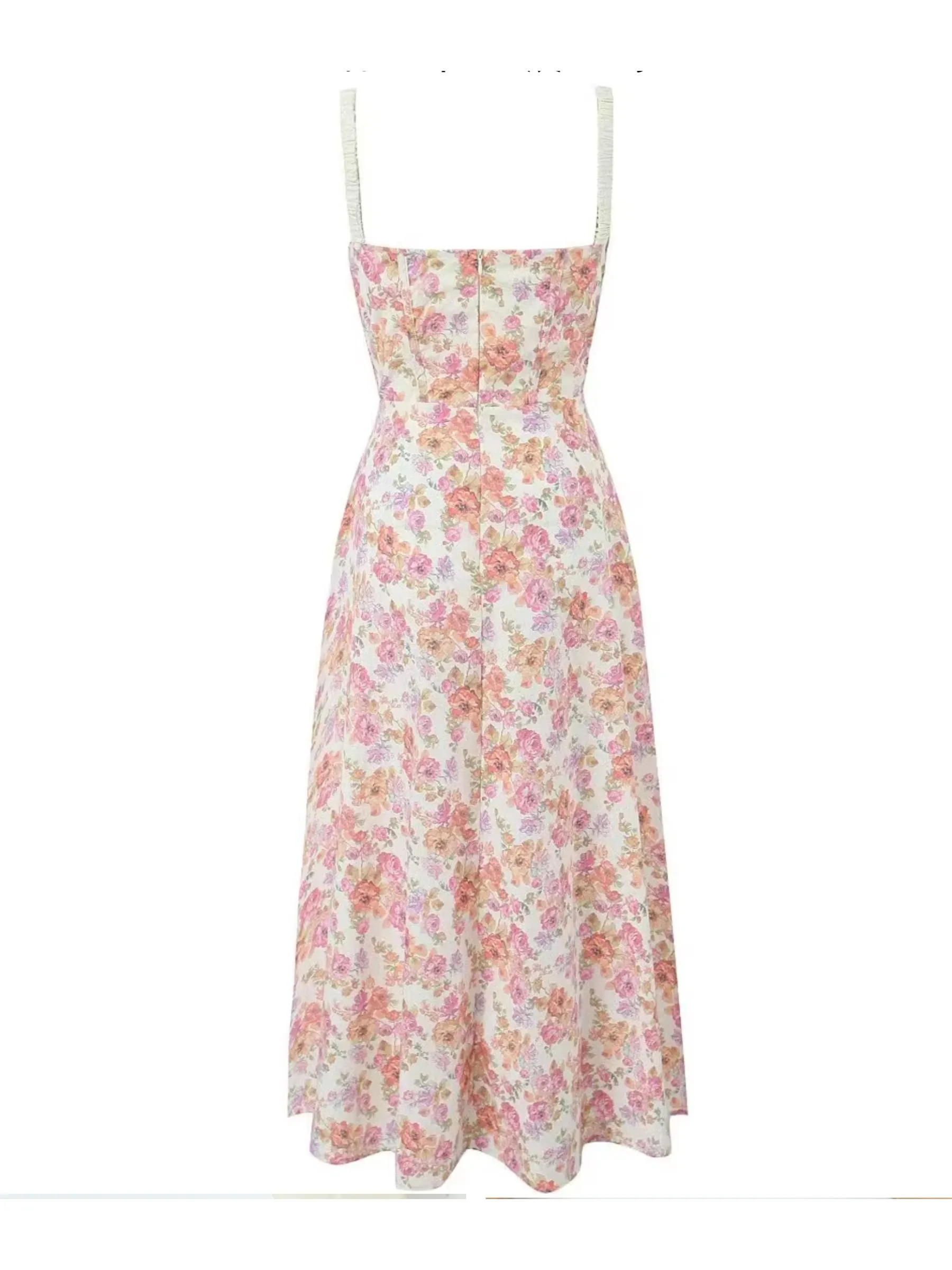 Deisy Floral Midi Dress in Pink