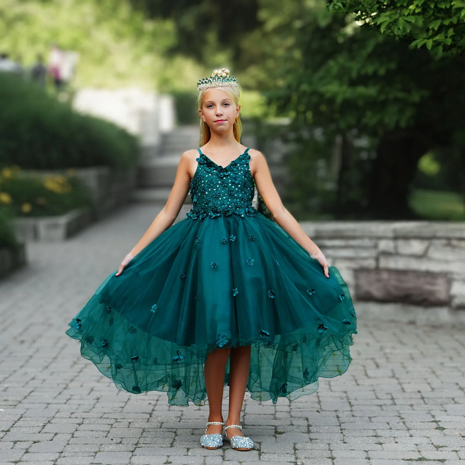 Fiona Dress - Emerald Green