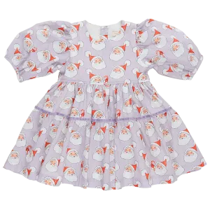 Girls Dress | Maribelle- Lavender Santa | Pink Chicken