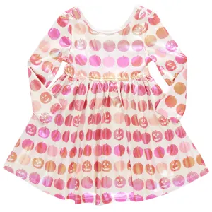 Girls Dresses| Pumpkins -Lame | Pink Chicken