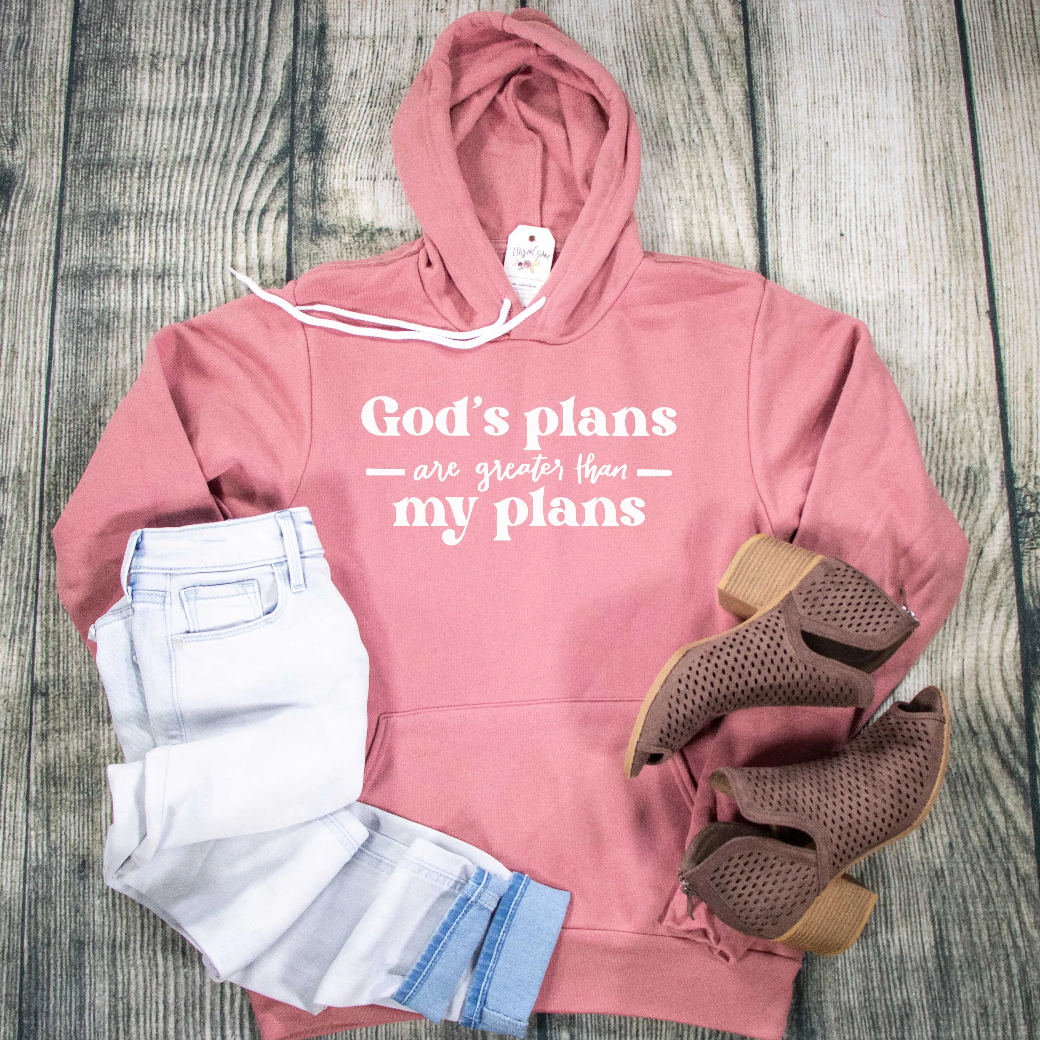 God's Plans are Greater than My Plans Premium Fleece Hoodie