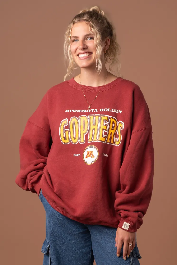 Gophers Vintage Oversized Crew