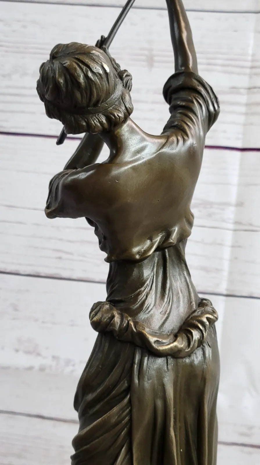 Handcrafted Museum Quality Classic Artwork Flue Player Bronze Sculpture Decor