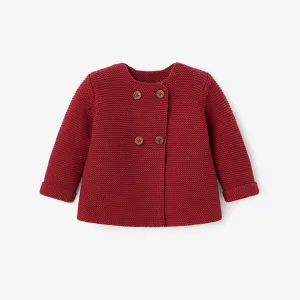 Holiday Red Sofia   Finn Knit Baby Cardigan