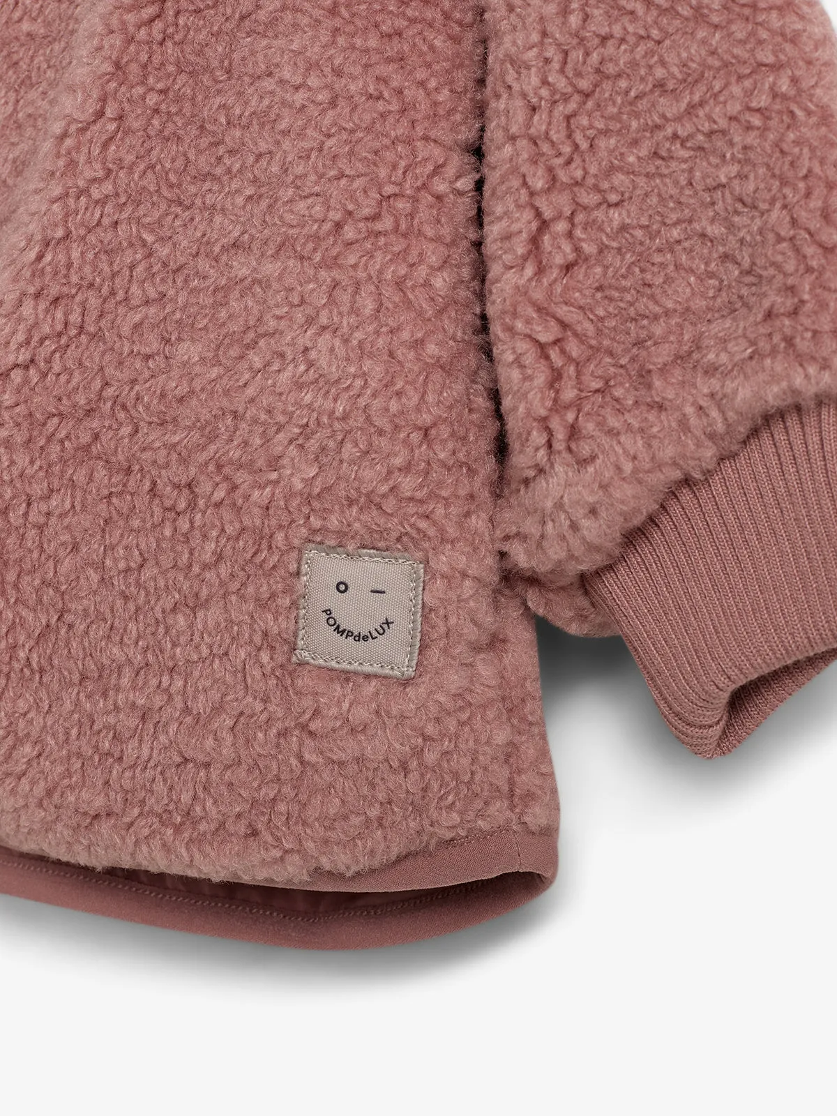 Hooded Teddy Jacket - Little - Dusty Rose