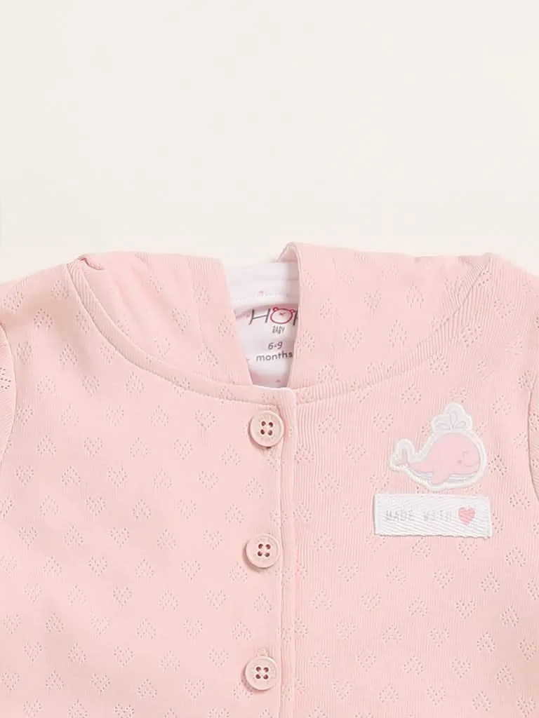 HOP Baby Peach Hoodie Cardigan