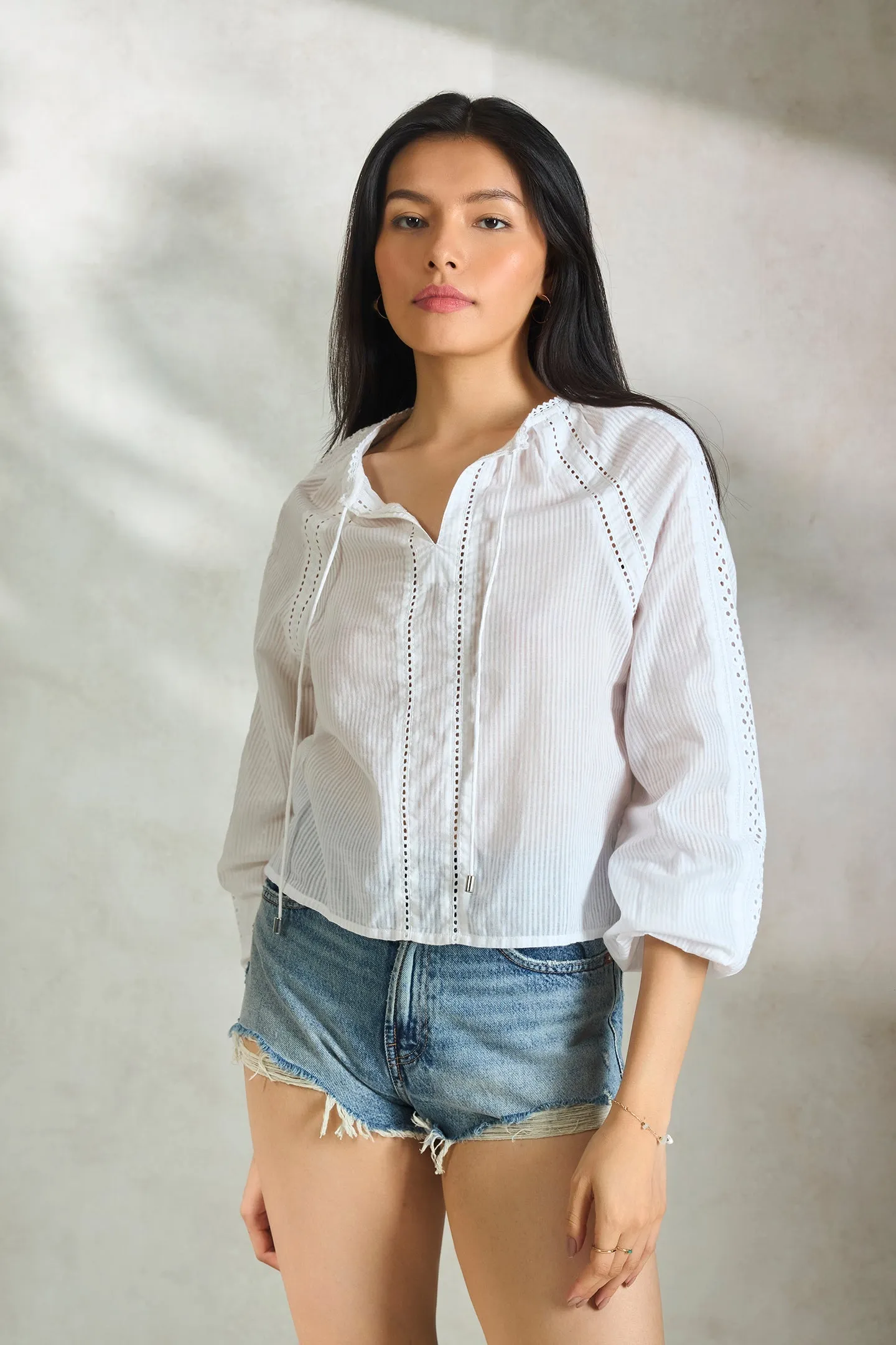 Jocelyn|Cotton Blouse Top