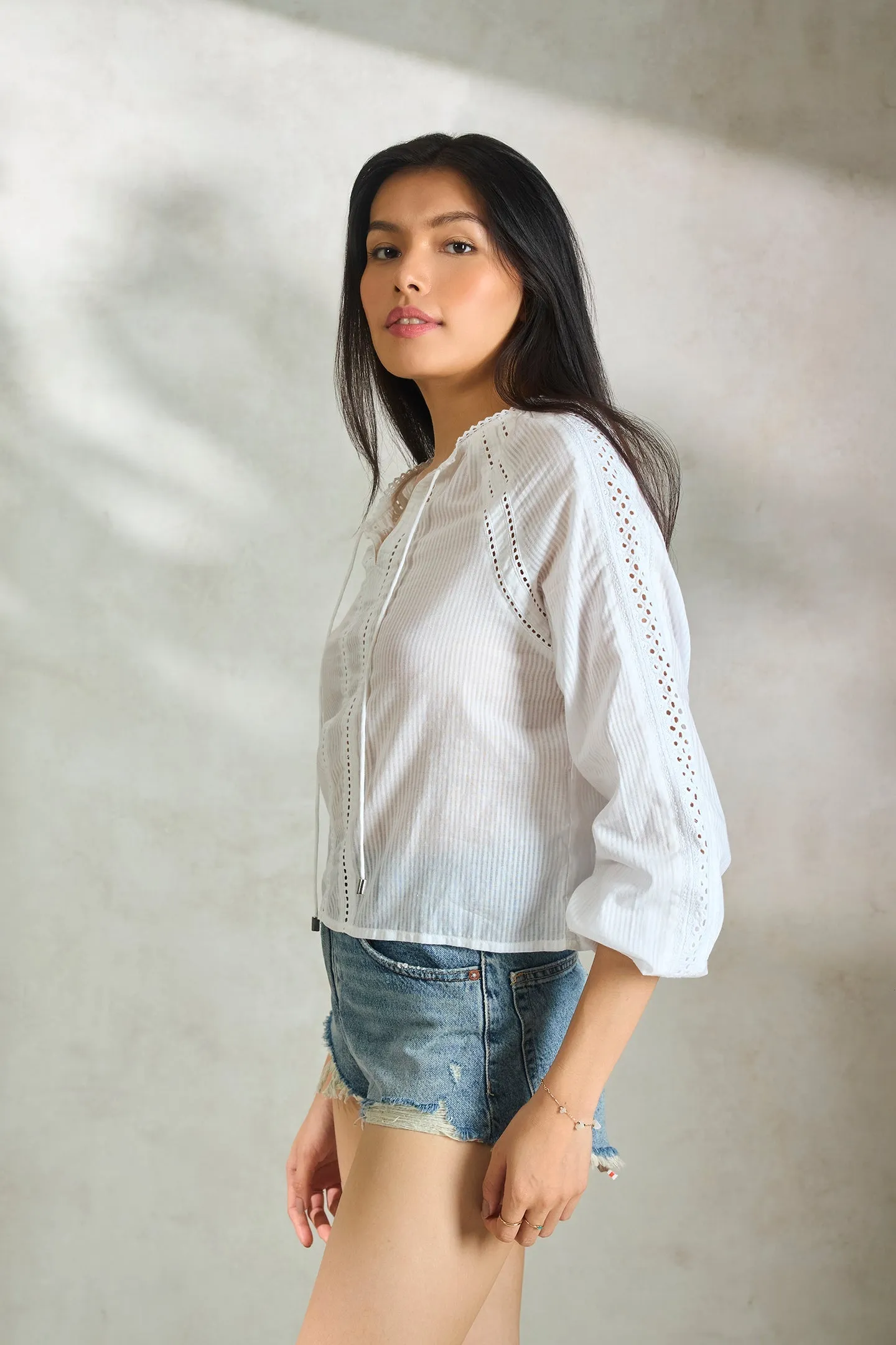 Jocelyn|Cotton Blouse Top