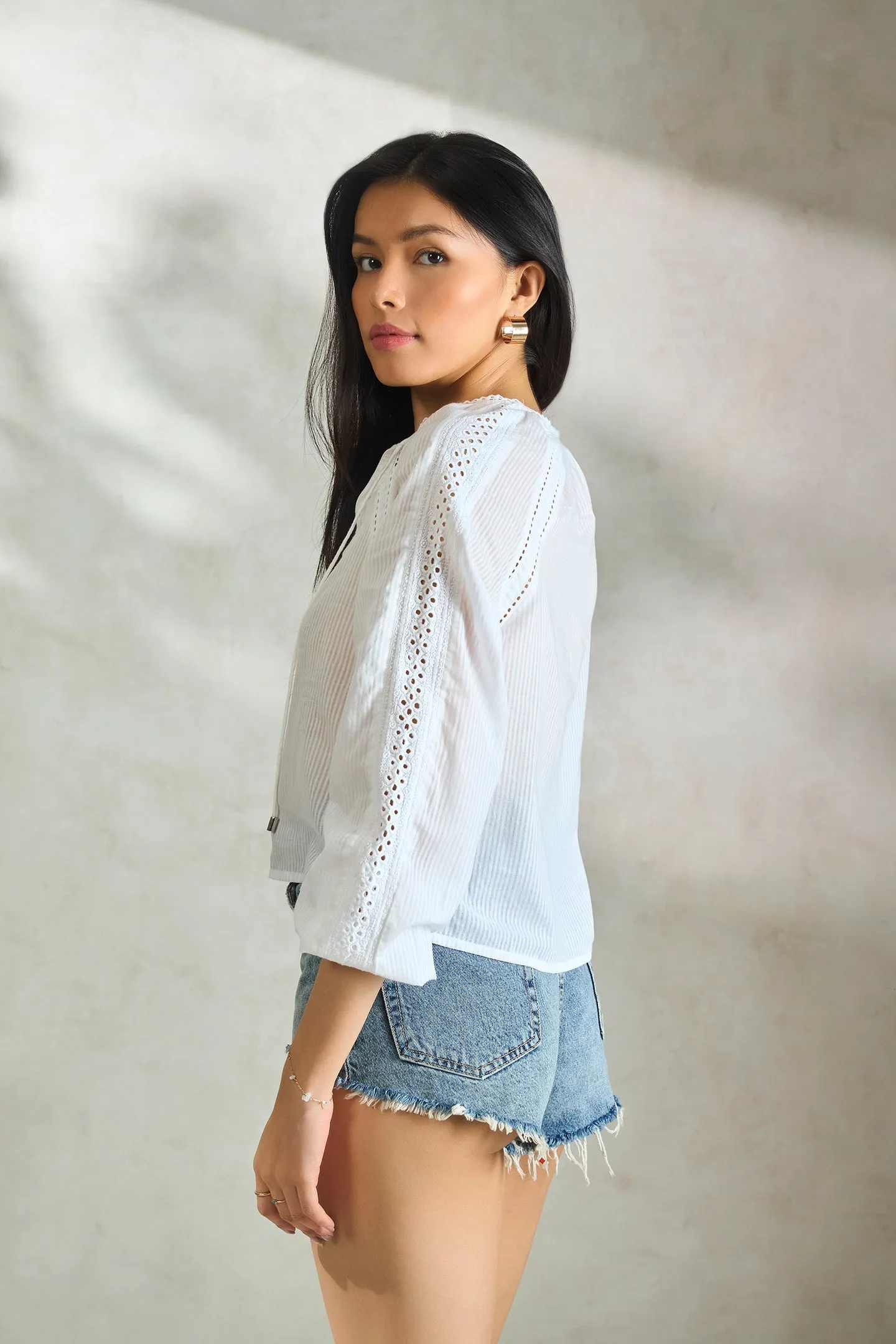 Jocelyn|Cotton Blouse Top