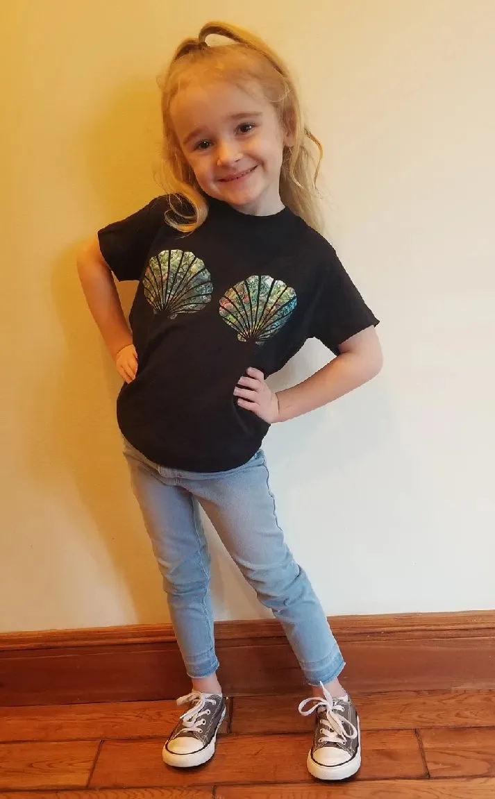 Kid's Abalone Mermaid & Mermen Shell Top Tee