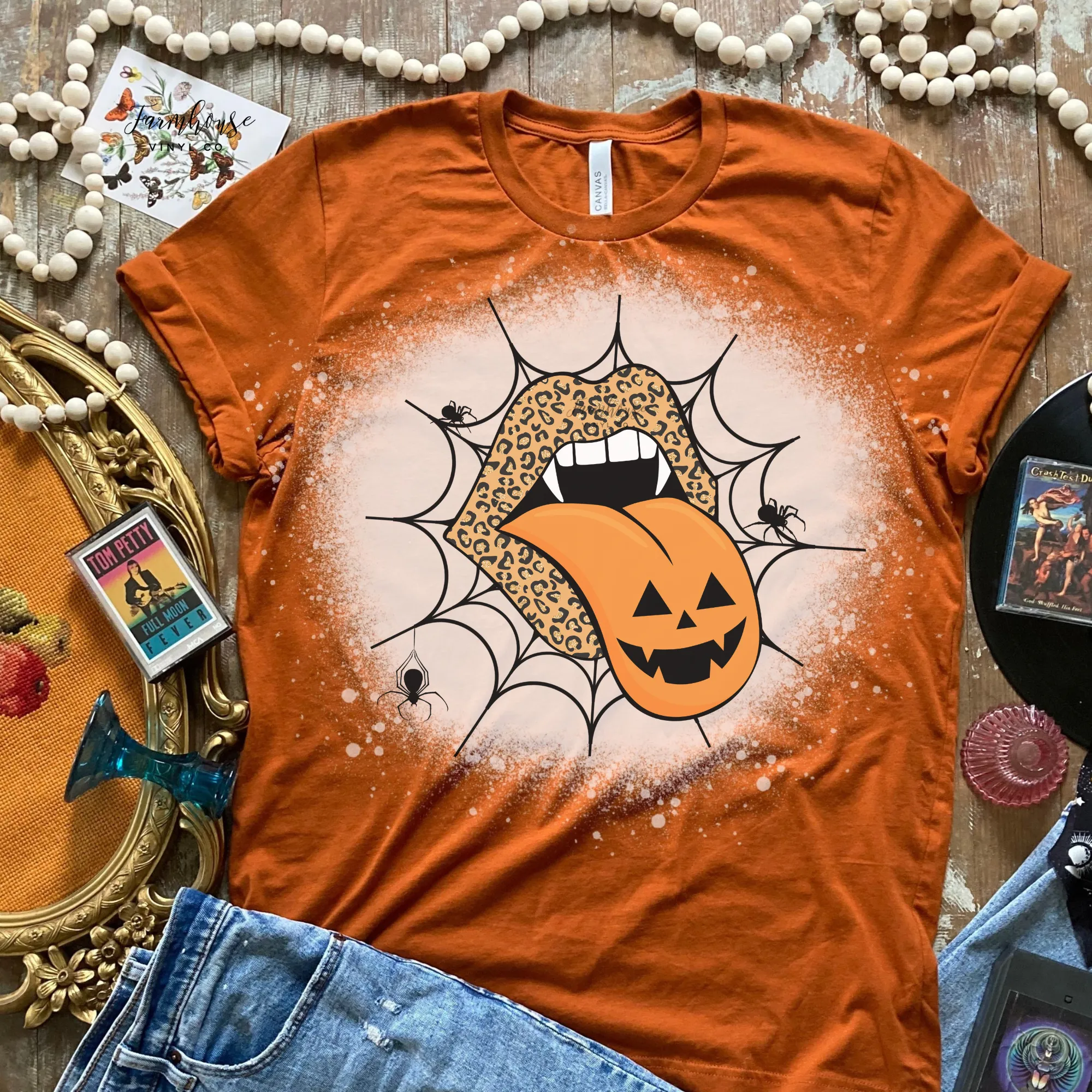 Leopard Tongue Lips Halloween Shirt