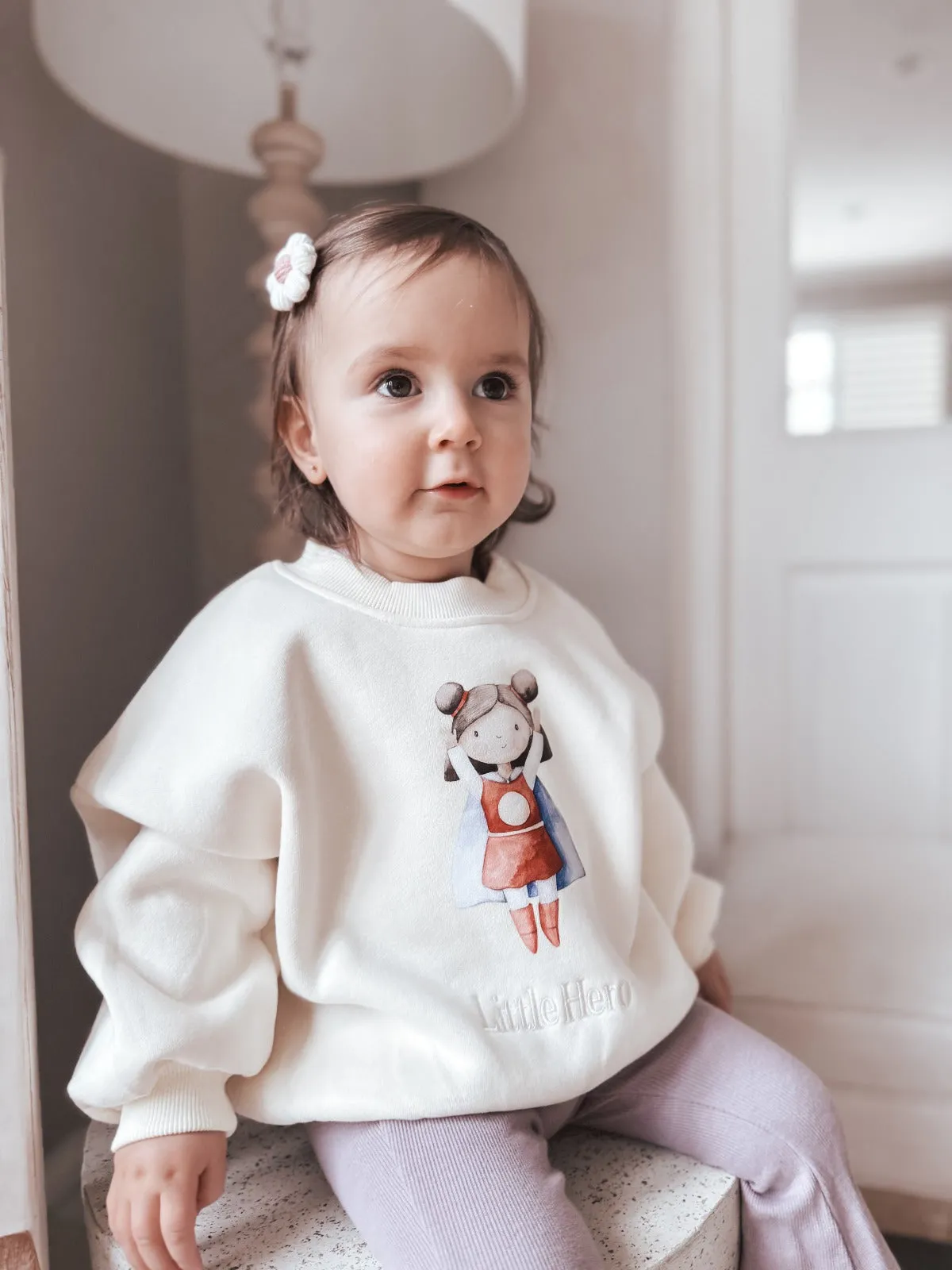 Little Hero Girl Crewneck Sweater