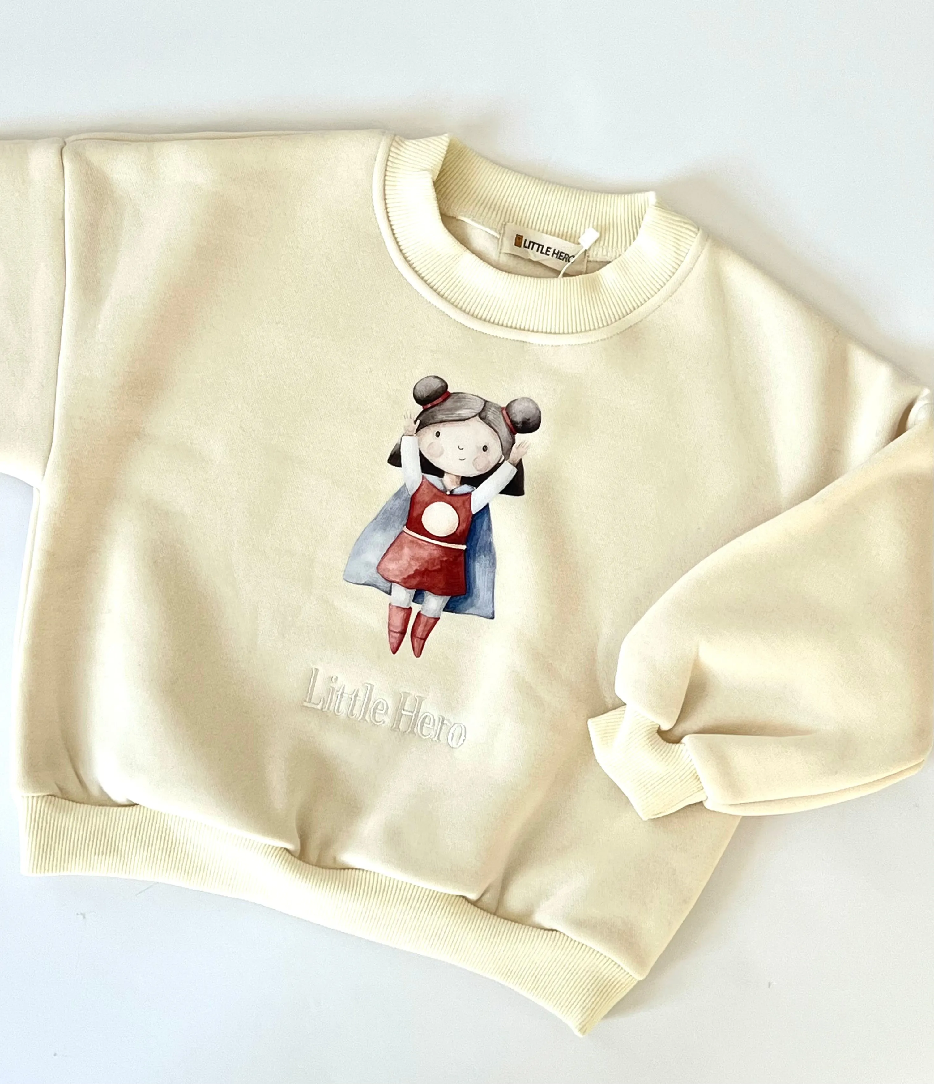 Little Hero Girl Crewneck Sweater