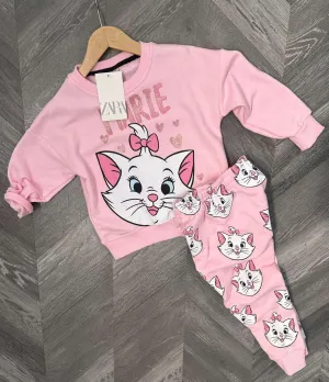 Marie the Cat Girls Sweater and Pants  Sets - Kids Girls (2PCs)