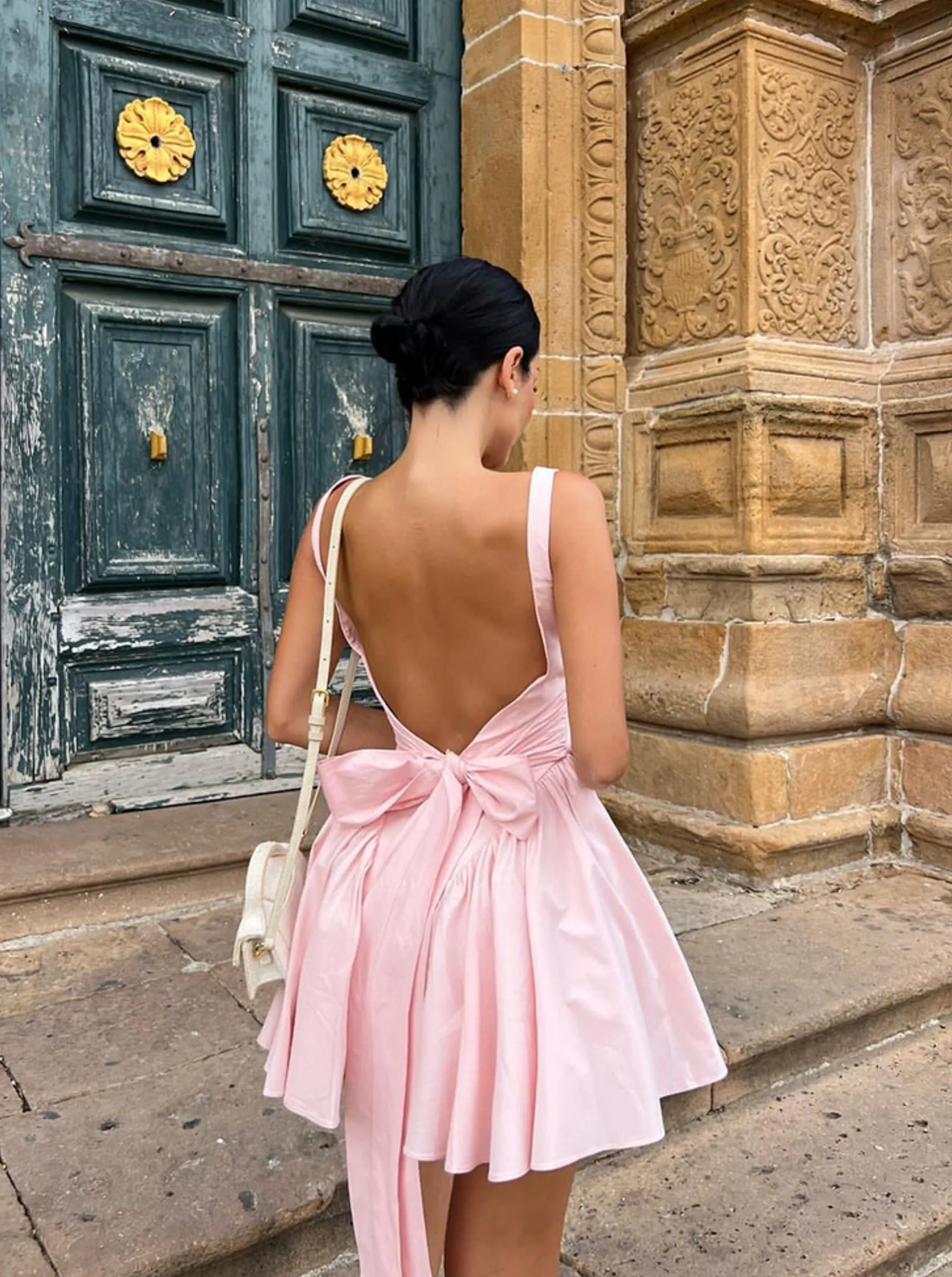 Milly Backless Mini Gown Dress