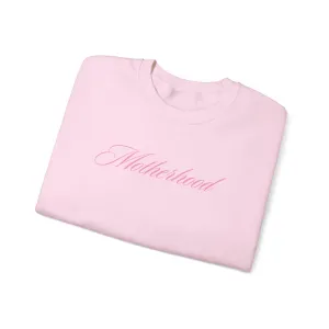 MOTHERHOOD Pink on Pink Oversized Pullover Crewneck Sweatshirt, Girl Mom, Mama, Mother's Day Gift, Baby Shower Gifts, For Mom