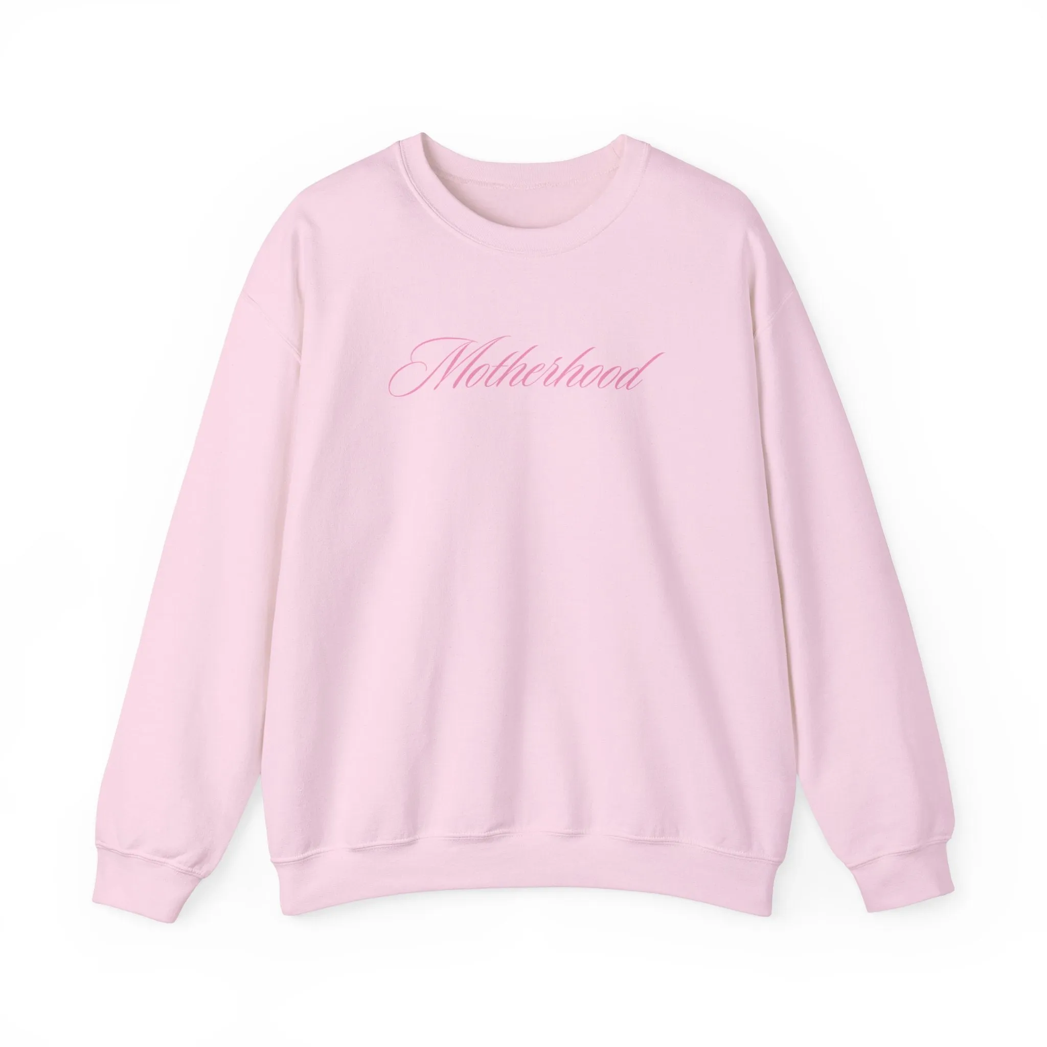 MOTHERHOOD Pink on Pink Oversized Pullover Crewneck Sweatshirt, Girl Mom, Mama, Mother's Day Gift, Baby Shower Gifts, For Mom