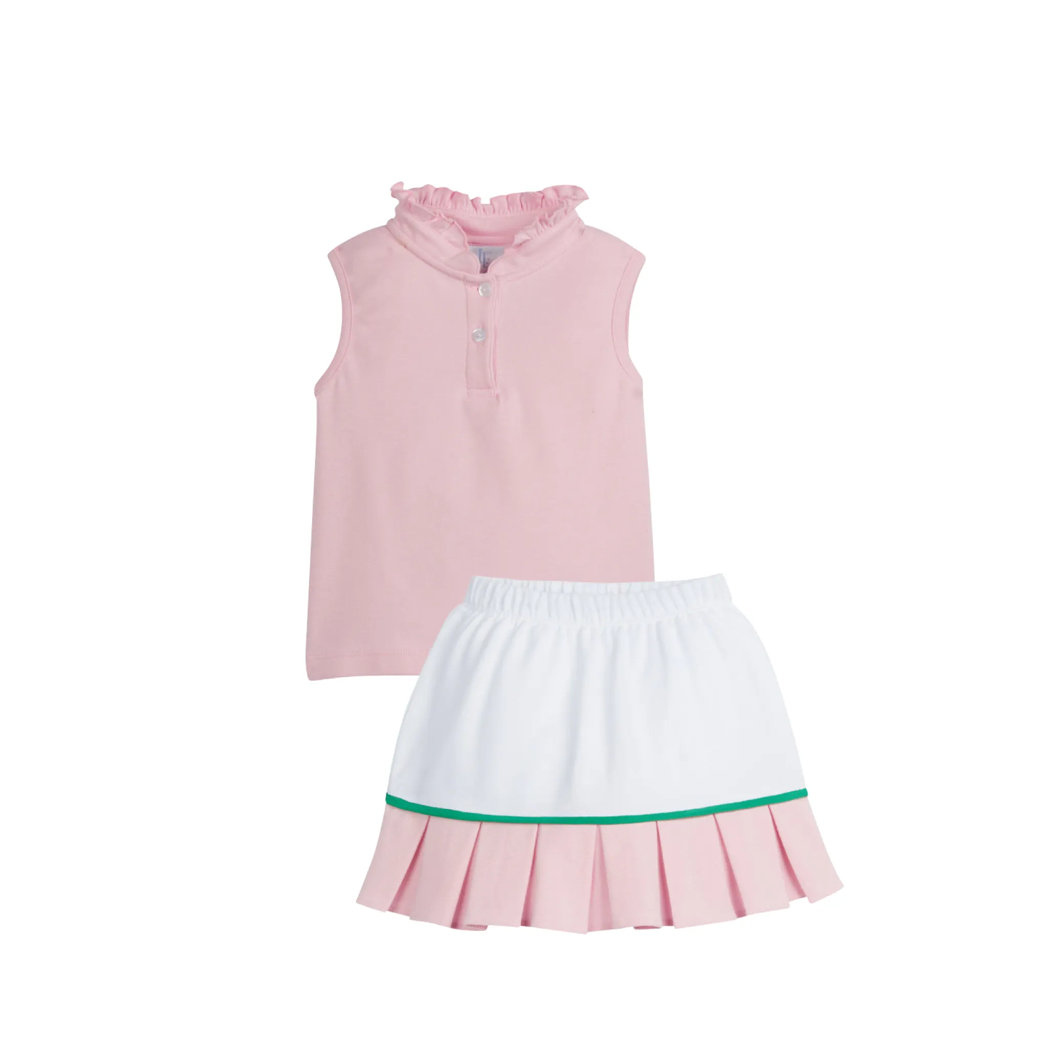 Pink Pleated Tennis Skort Set