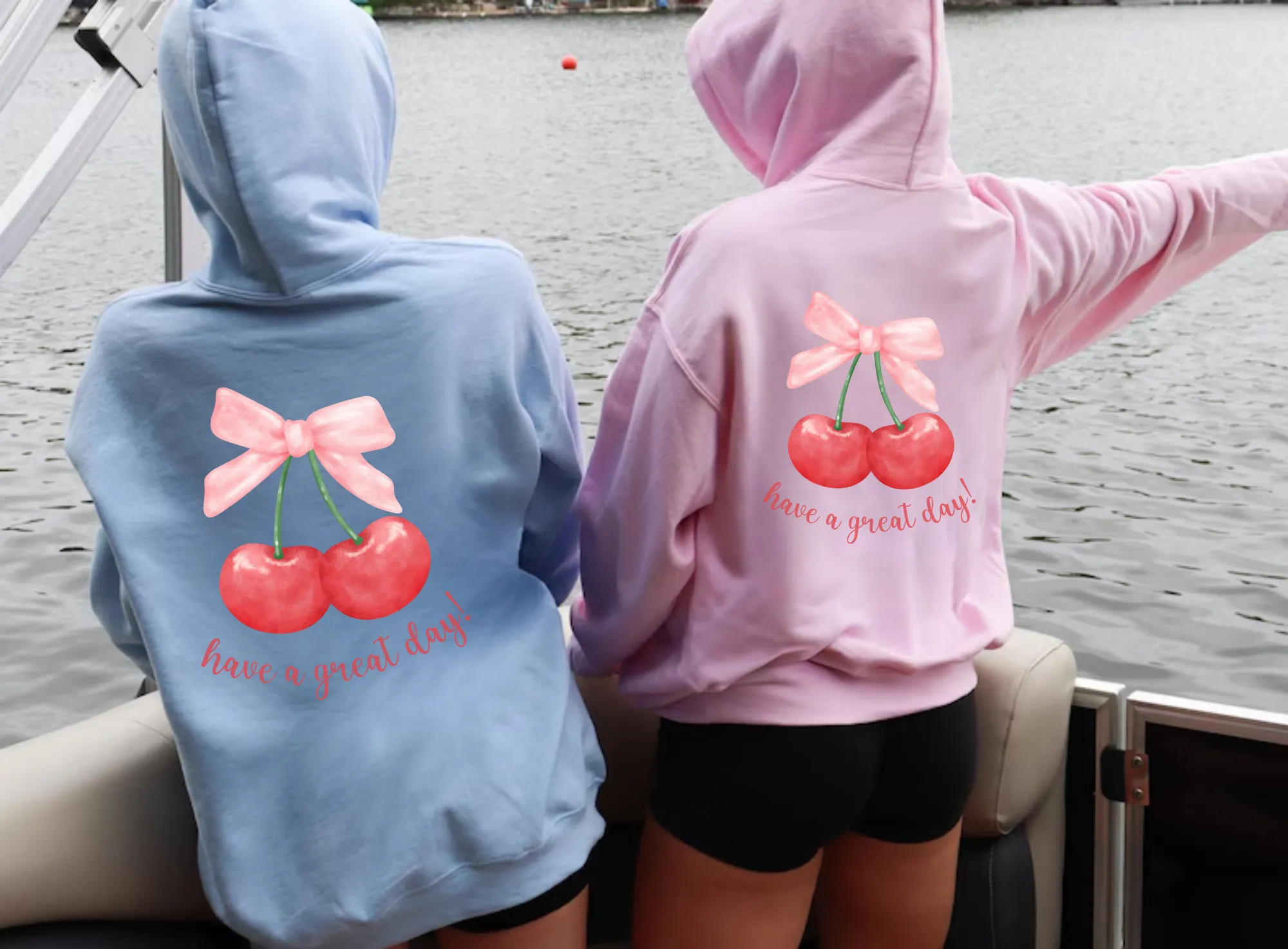 Preppy Coquette Cherry Hoodie